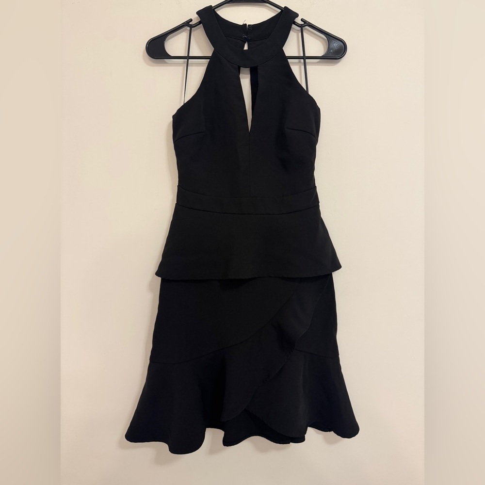 Adelyn Rae Black Asymmetrical Dress